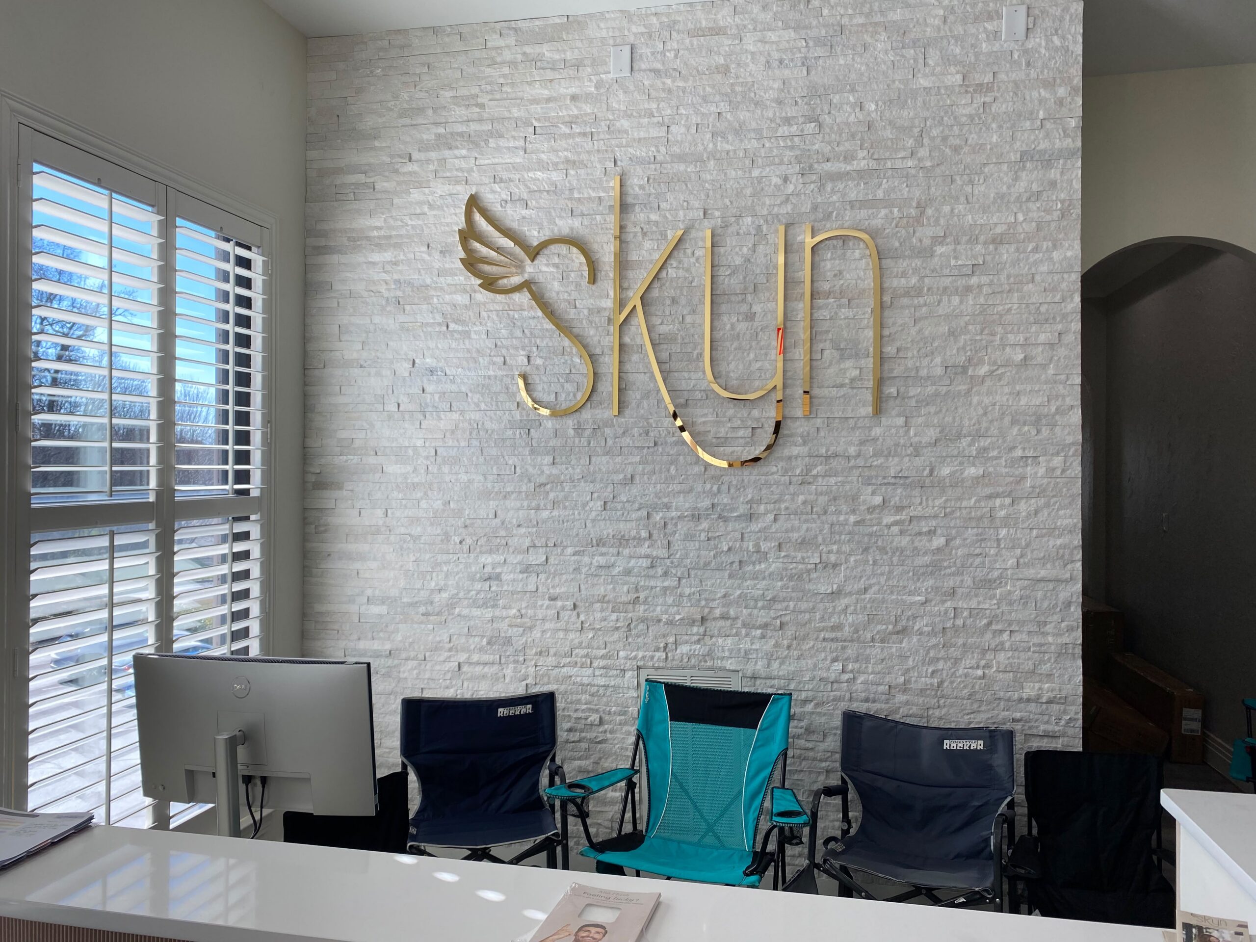 SmartSwans dimensional wall logo sign project