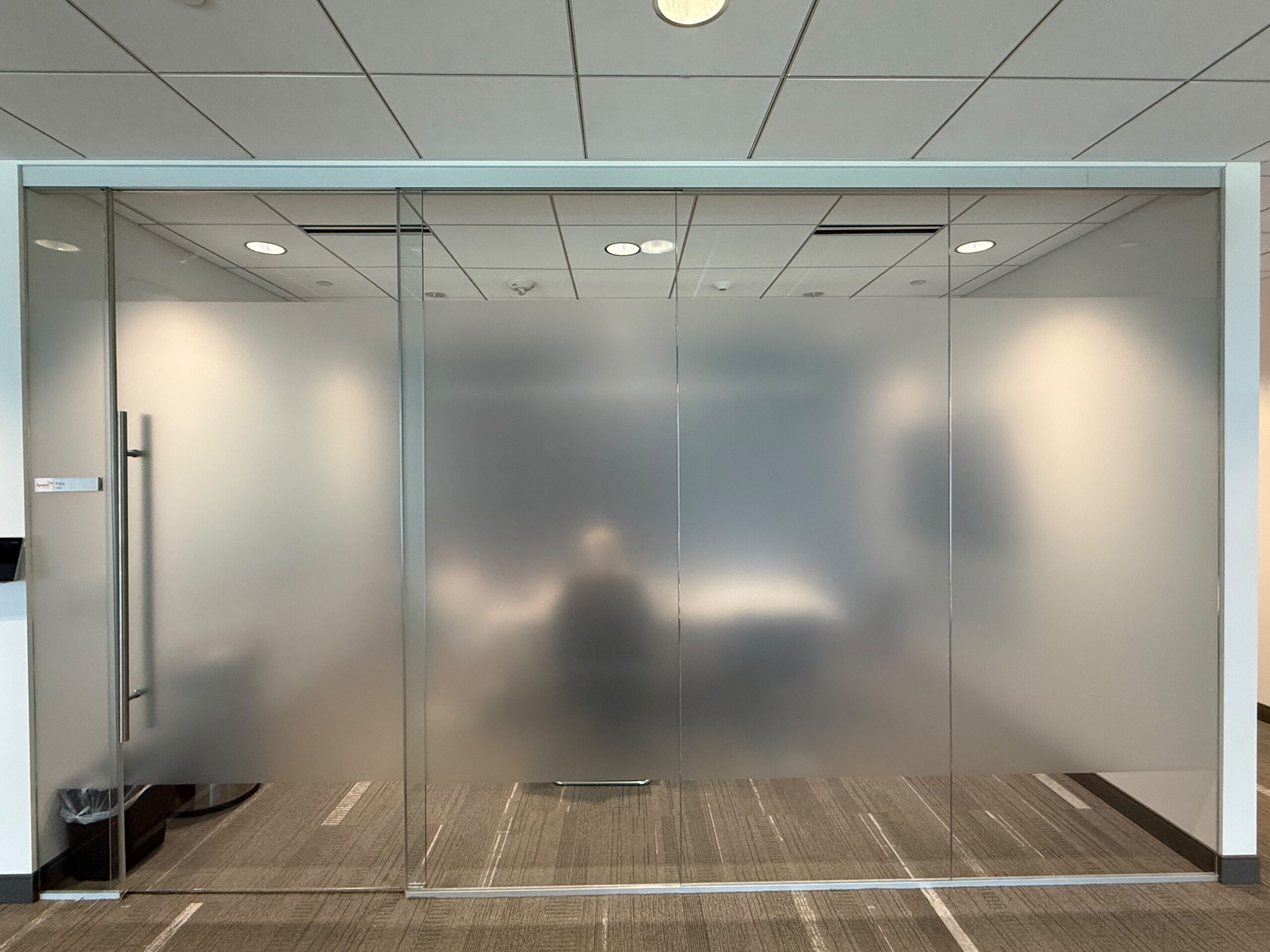 Frosted glass graphics