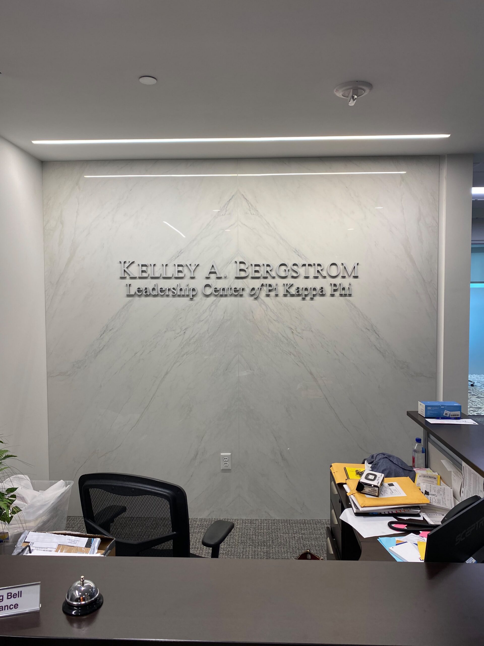 SmartSwans dimensional wall lettering and office wall branding project