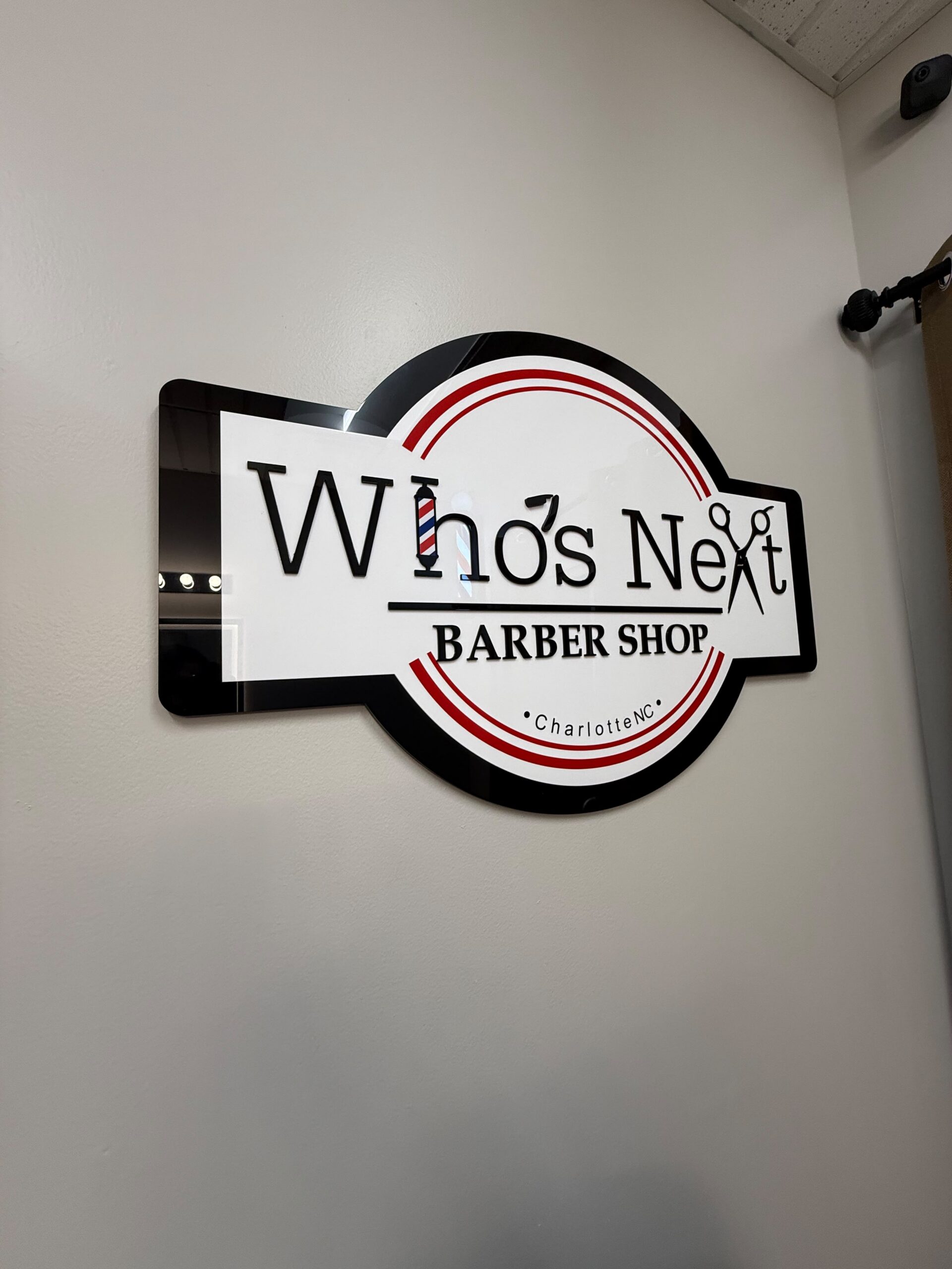 SmartSwans illuminated barber shop sign and round business sign project