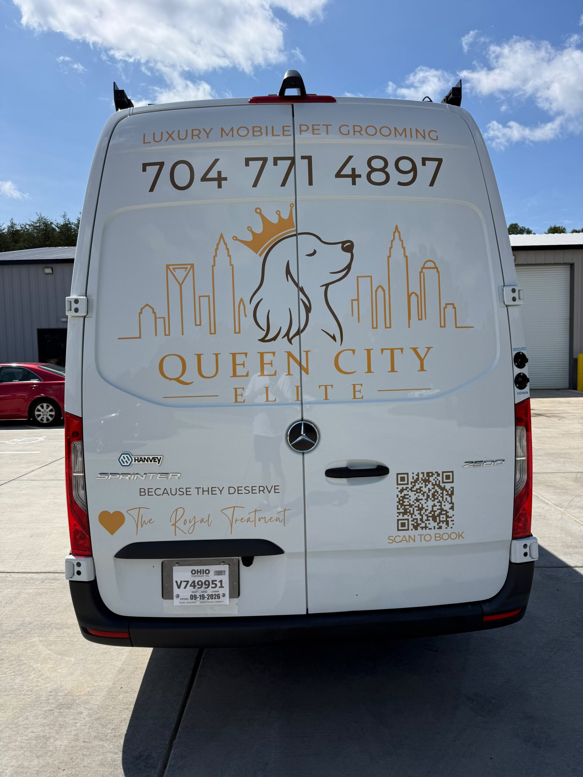 SmartSwans rear van graphics and mobile business branding project