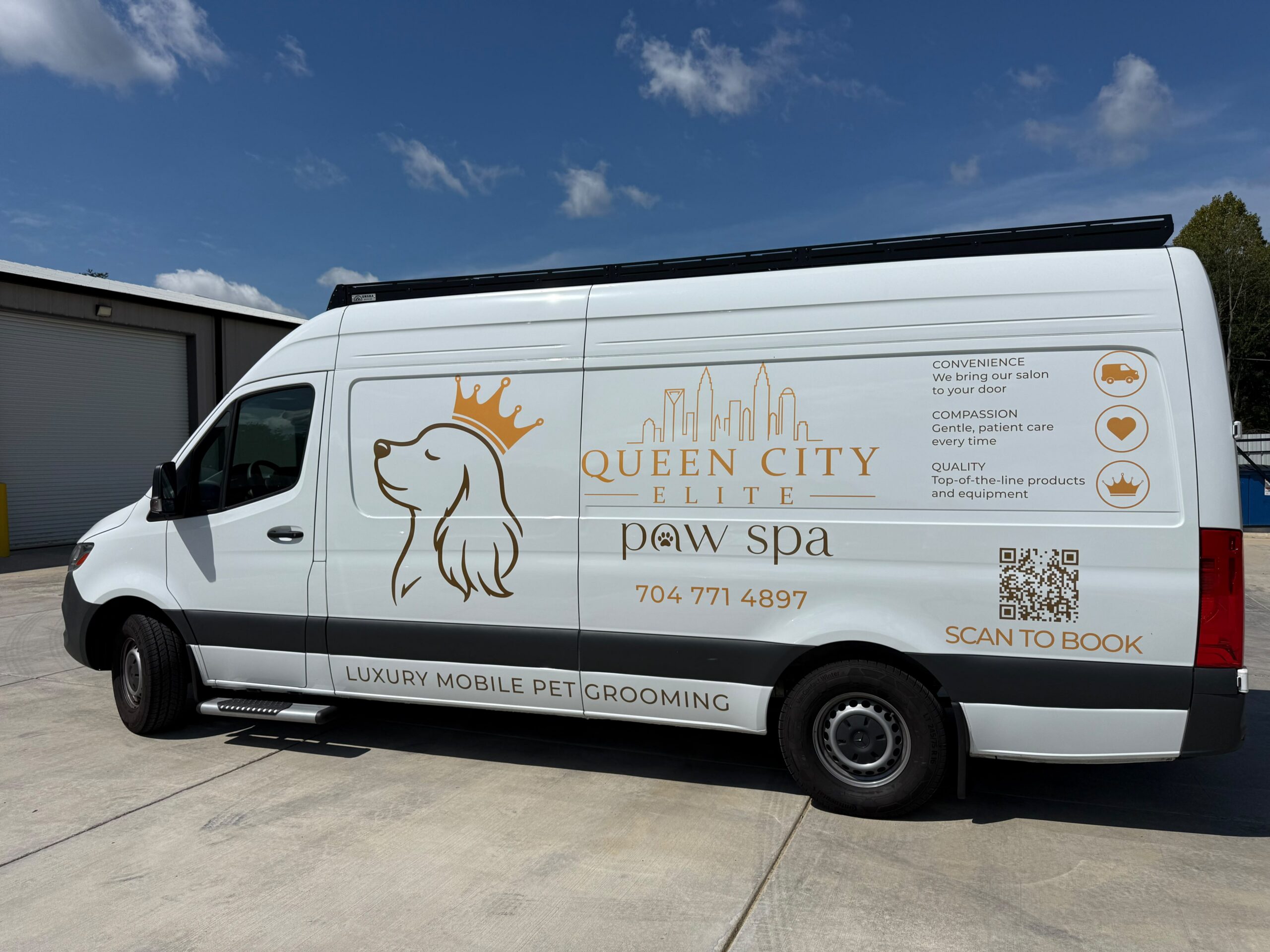 SmartSwans commercial van graphics and vehicle lettering project